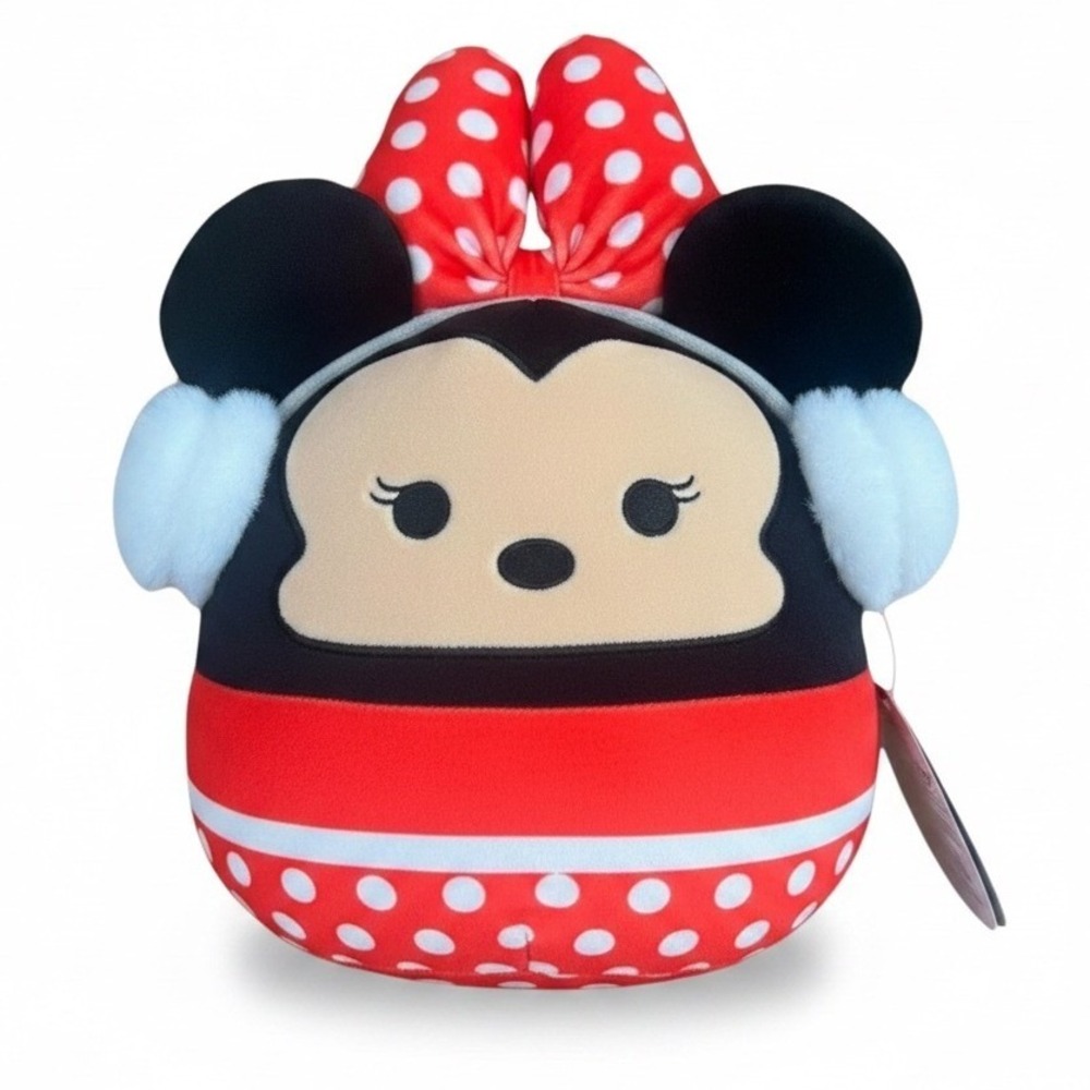 Squishmallows Disney Holiday Minnie Mouse Child Ultra Soft Plush Red & White 8"